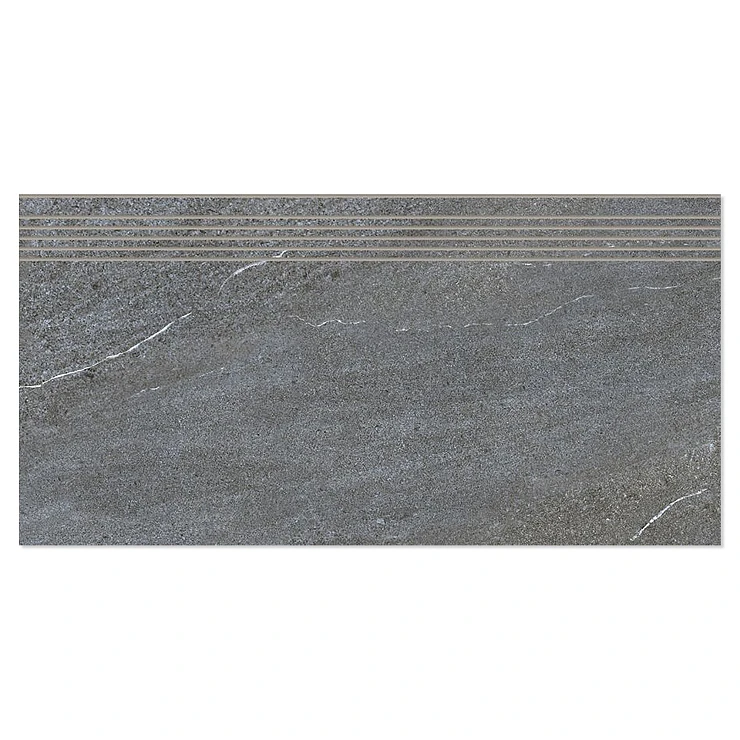 Trappklinker Kalkora Mörkgrå Matt 40x80 cm
