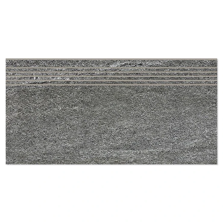 Trappklinker Kalkora Mörkgrå Matt-Relief 30x60 cm