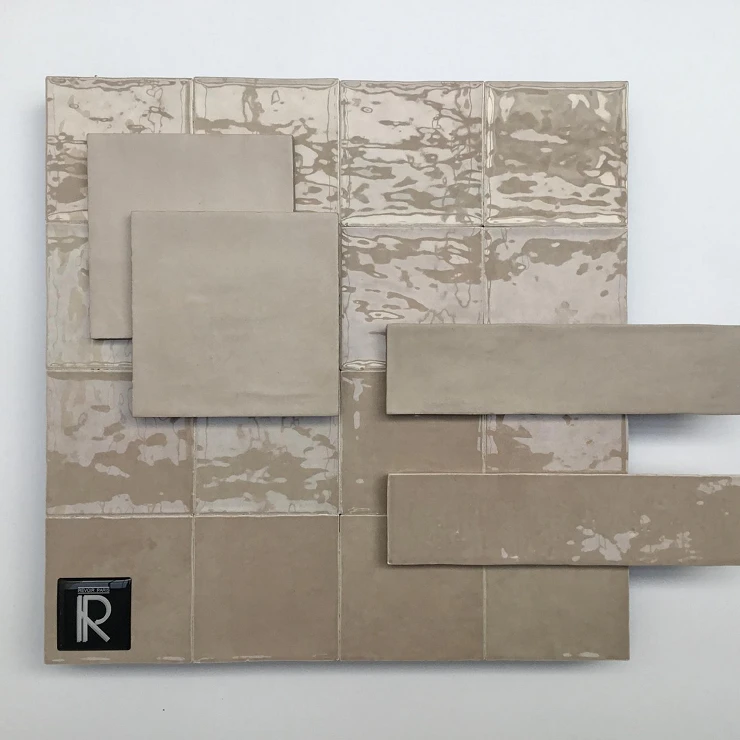 Revoir Paris Vægflise Studio Taupe Blank 10x10 cm