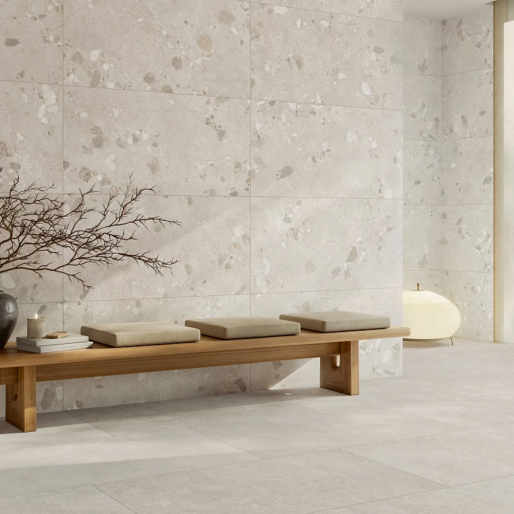 Klinker Arelis Mineralgrå Beige Mat 60x120 cm