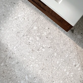 Klinker Terrazzo Italia Hvid Mat 61x61 cm