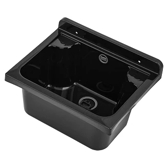 Udslagsvask Elche Sort Mat 42x34 cm med Vandlås