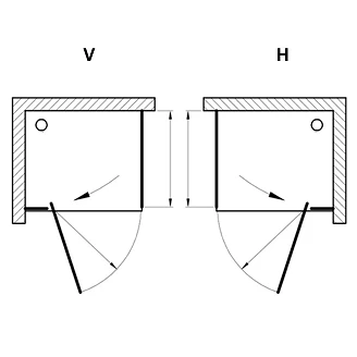 Ravak Brusehjørne Cool! 120 + 90 cm Sort Mat